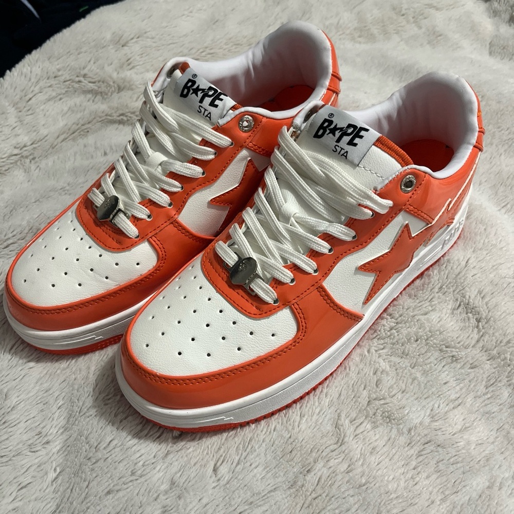 The Bathing Ape Bape Bapesta orange